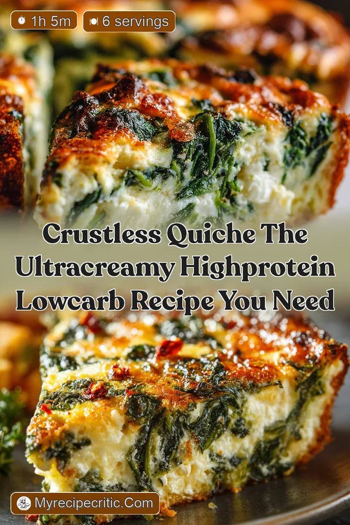 Crustless Quiche The UltraCreamy HighProtein LowCarb Recipe You Need