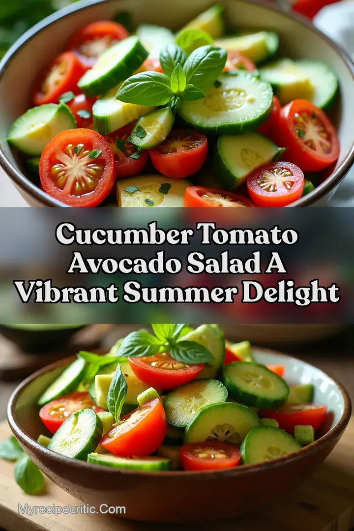 Cucumber Tomato Avocado Salad A Vibrant Summer Delight
