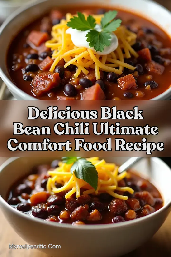 Delicious Black Bean Chili Ultimate Comfort Food Recipe