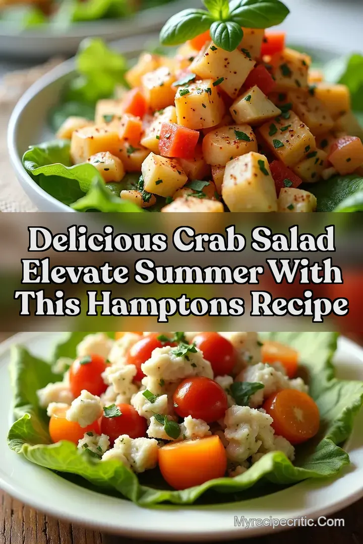 Delicious Crab Salad Elevate Summer with this Hamptons Recipe