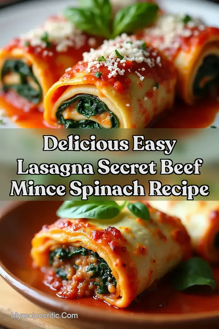 Delicious Easy Lasagna Secret Beef Mince Spinach Recipe