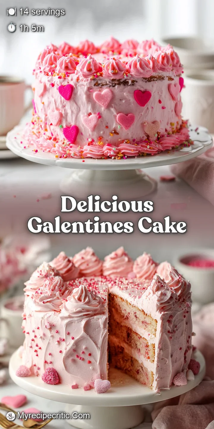 Close-up of pastel pink frosted cake, the sprinkles adding pops of color, inviting you to take a bite.