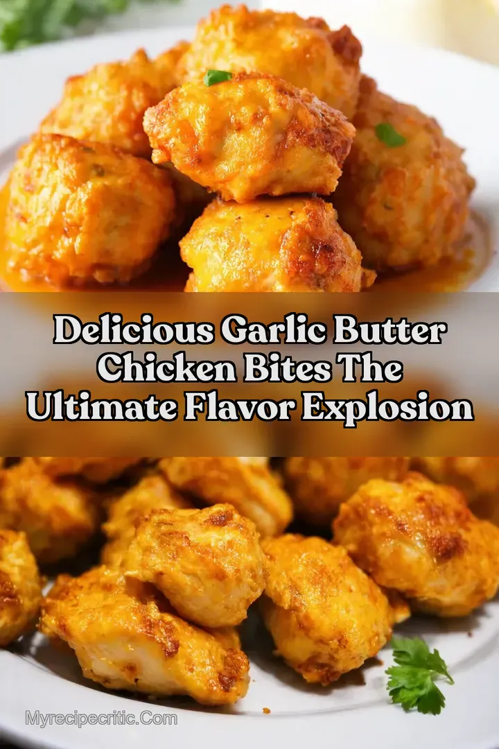 Delicious Garlic Butter Chicken Bites The Ultimate Flavor Explosion