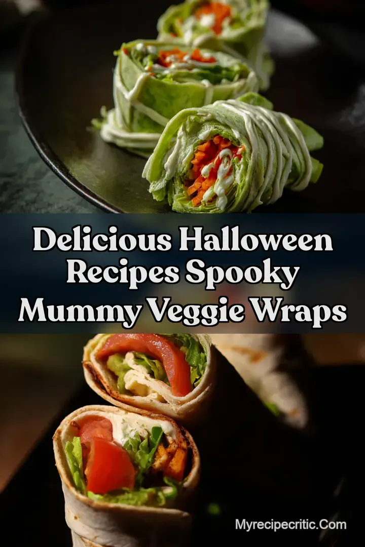 Delicious Halloween Recipes Spooky Mummy Veggie Wraps