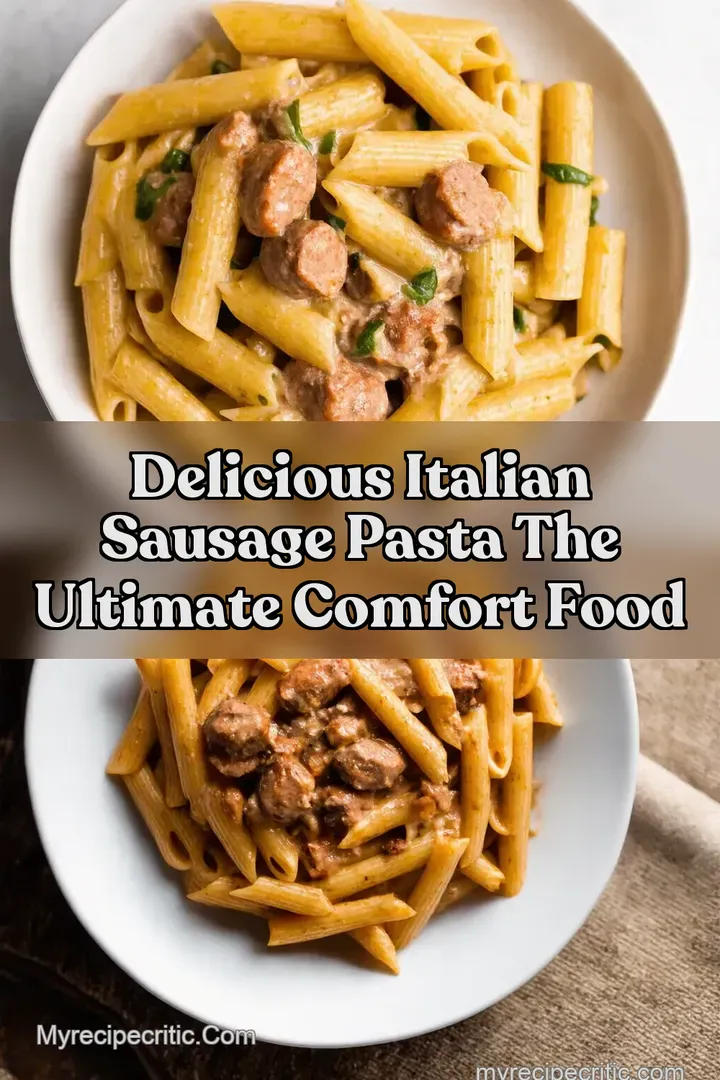 Delicious Italian Sausage Pasta The Ultimate Comfort Food