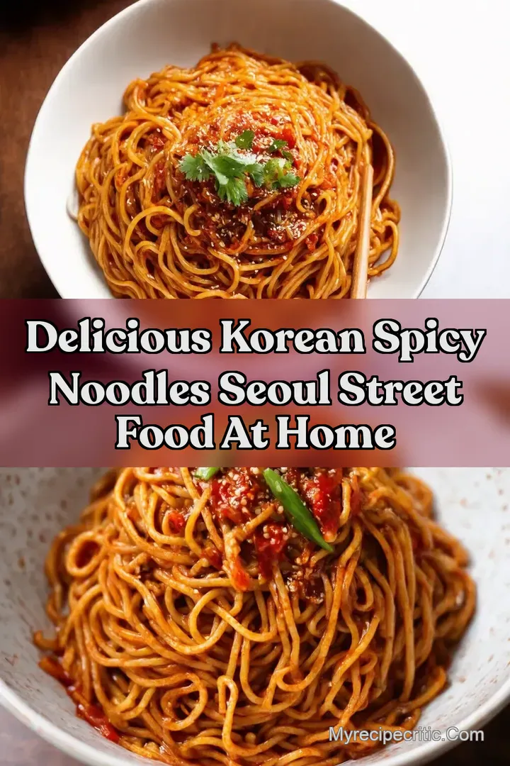 Delicious Korean Spicy Noodles Seoul Street Food at Home