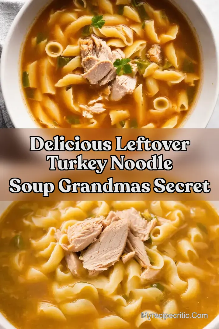 Delicious Leftover Turkey Noodle Soup Grandmas Secret