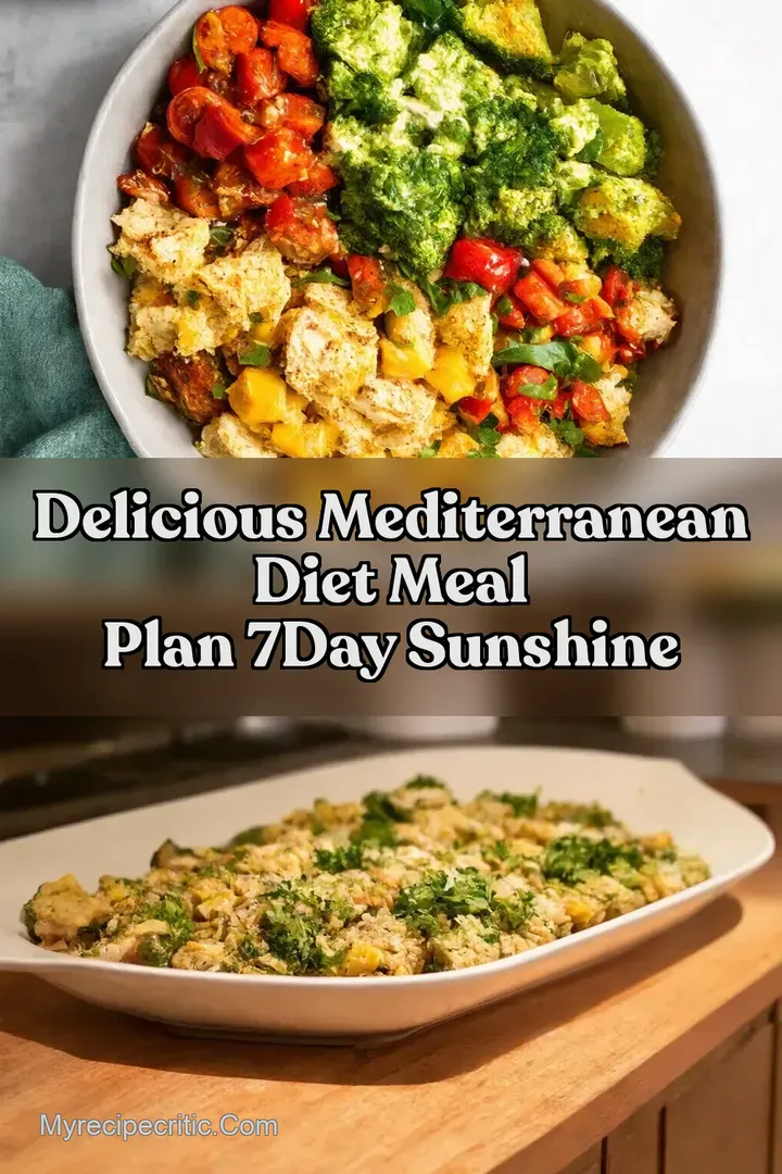 Delicious Mediterranean Diet Meal Plan 7Day Sunshine