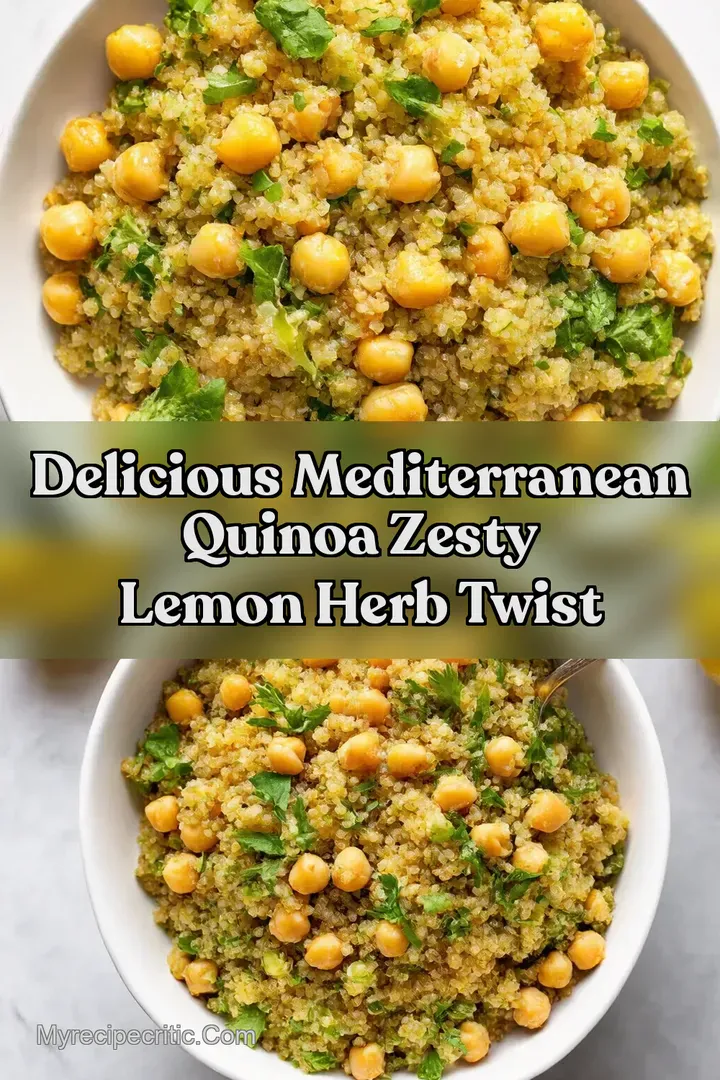 Delicious Mediterranean Quinoa Zesty Lemon Herb Twist
