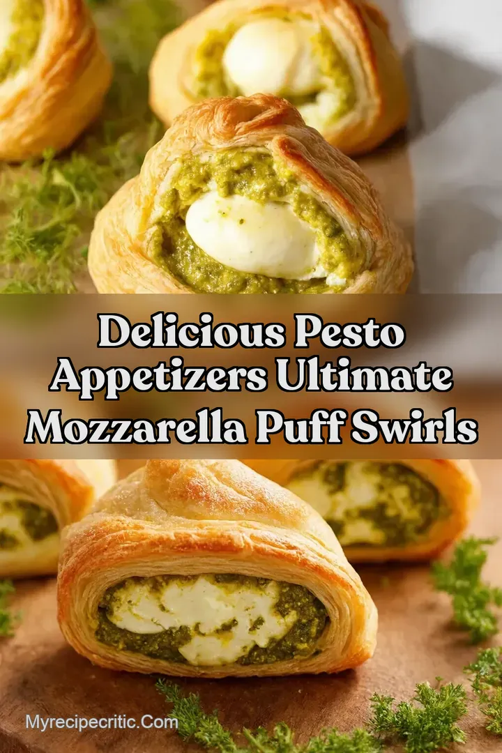 Delicious Pesto Appetizers Ultimate Mozzarella Puff Swirls