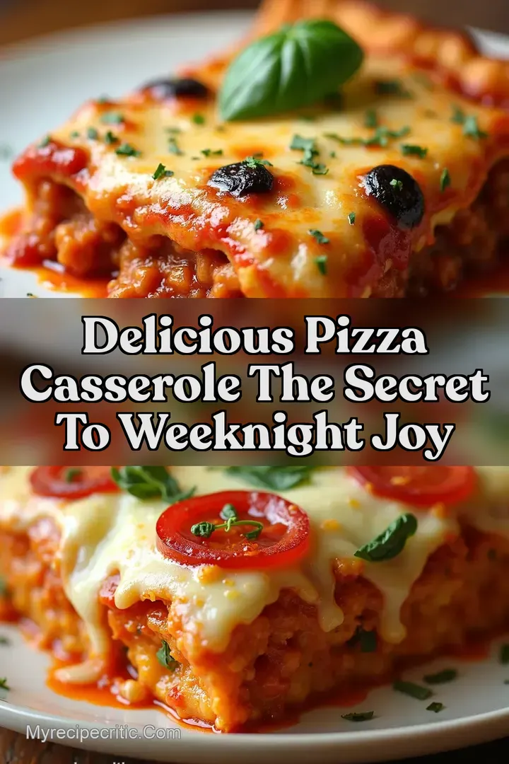 Delicious Pizza Casserole The Secret to Weeknight Joy