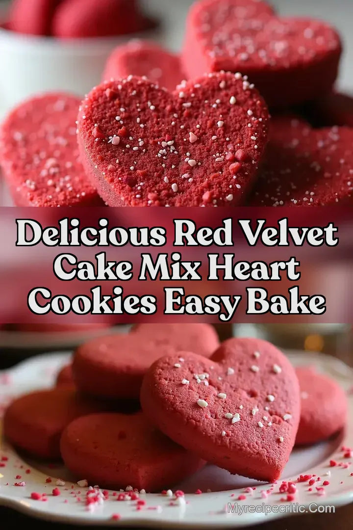 Delicious Red Velvet Cake Mix Heart Cookies Easy Bake