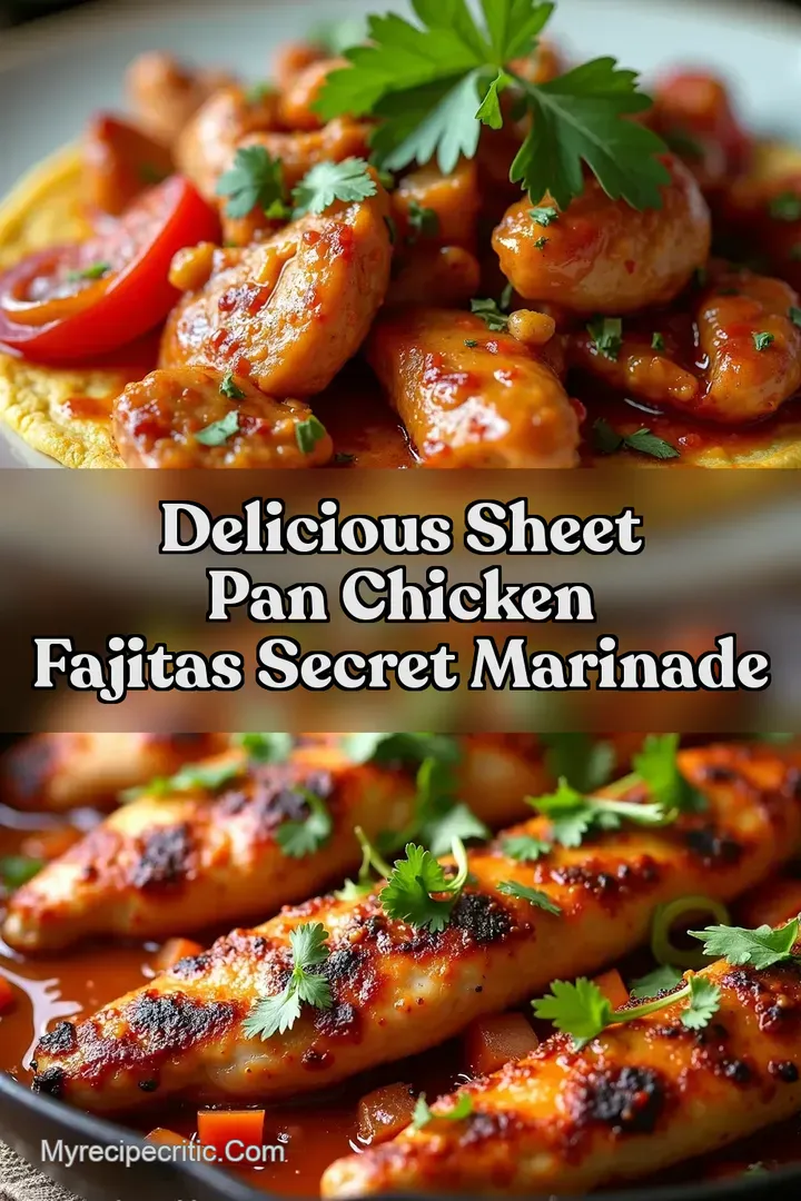 Delicious Sheet Pan Chicken Fajitas Secret Marinade