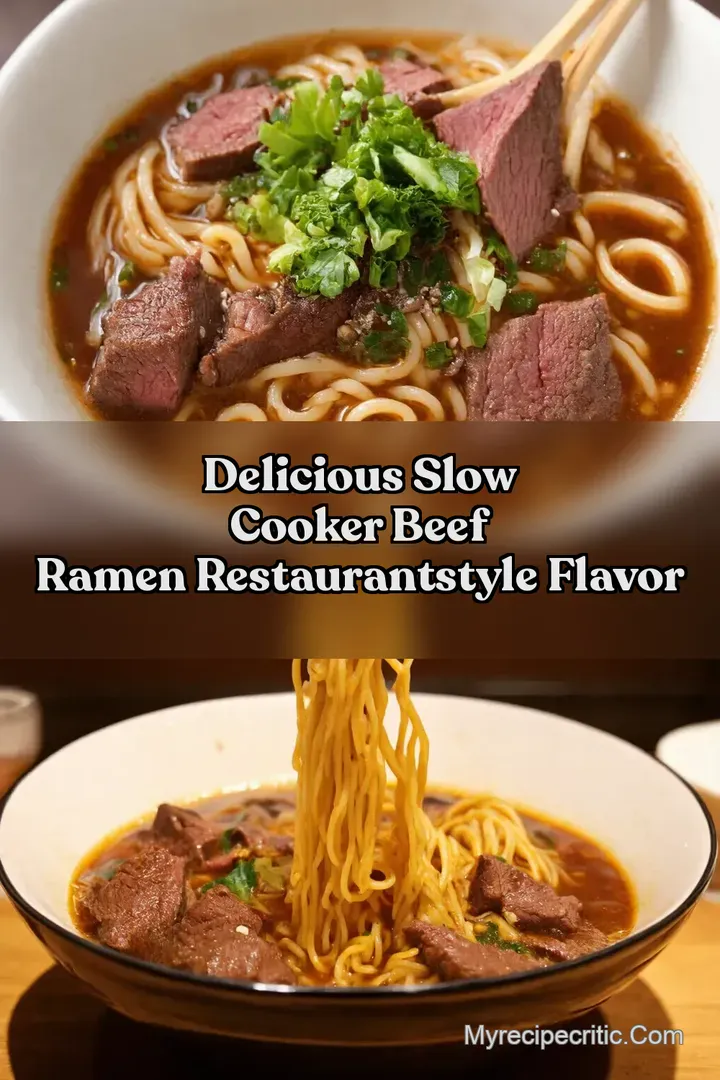 Delicious Slow Cooker Beef Ramen RestaurantStyle Flavor