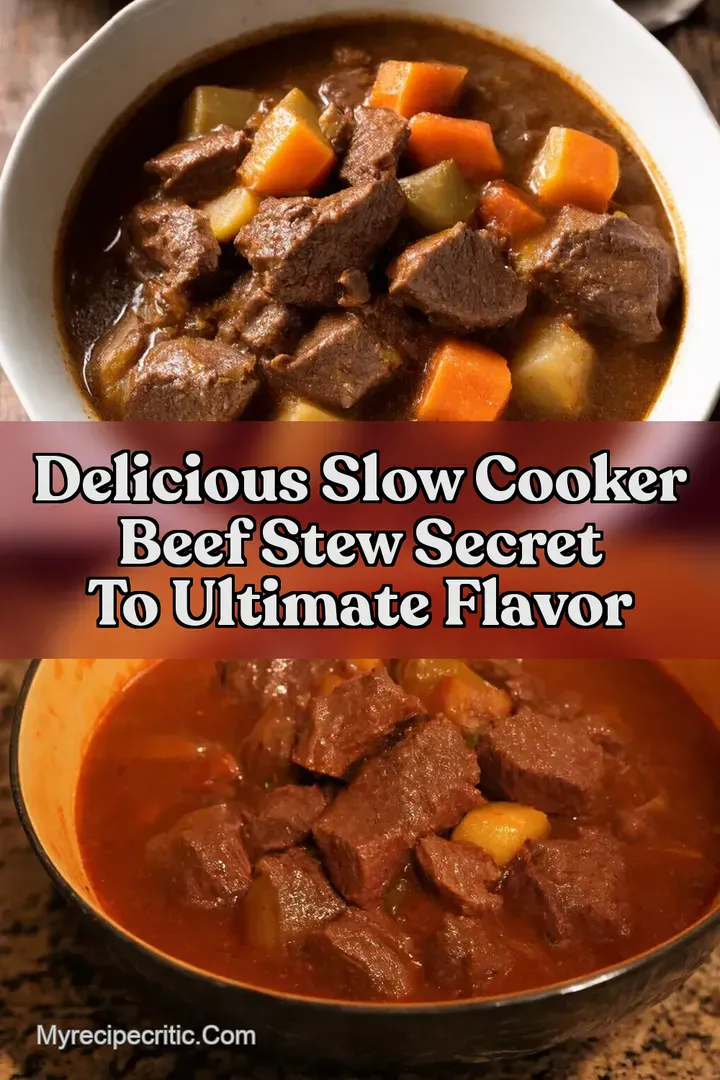 Delicious Slow Cooker Beef Stew Secret to Ultimate Flavor