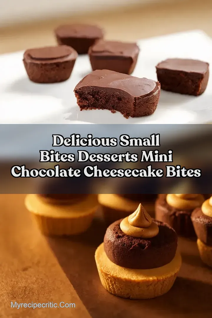 Delicious Small Bites Desserts Mini Chocolate Cheesecake Bites