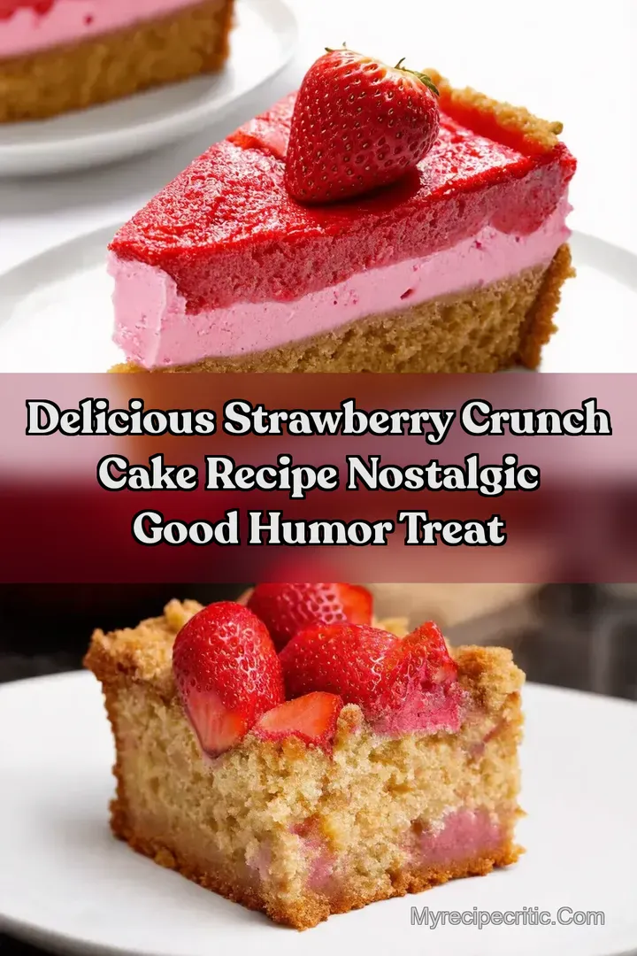 Delicious Strawberry Crunch Cake Recipe Nostalgic Good Humor Treat