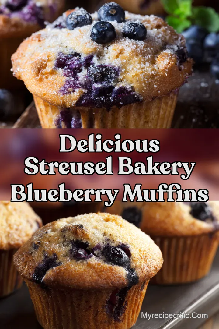 Delicious Streusel Bakery Blueberry Muffins