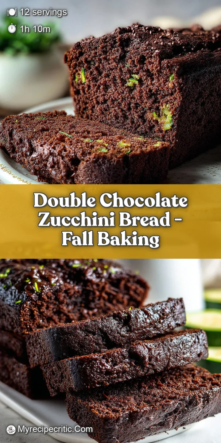 Close-up of a slice of fudgy chocolate zucchini bread showing soft, airy crumb and visible zucchini flecks. Irresistibly d...