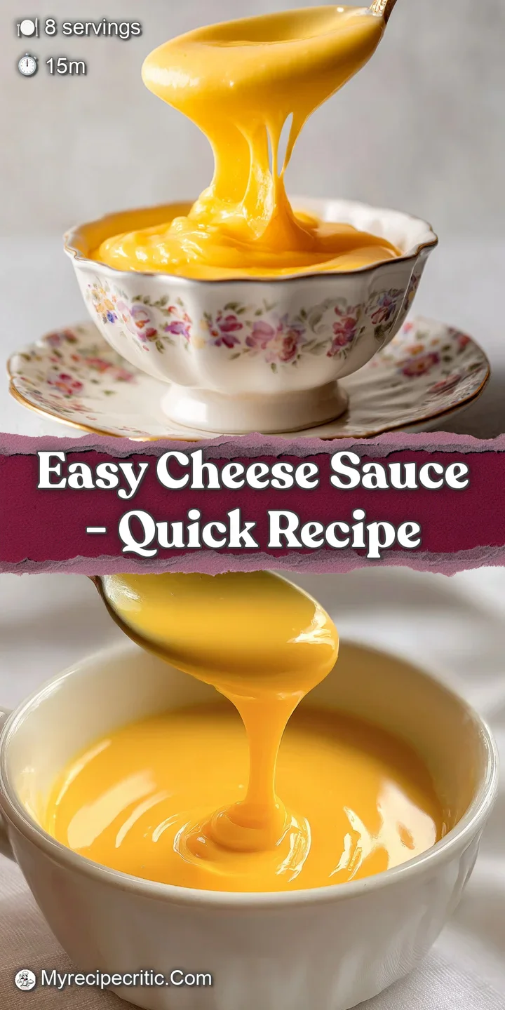 Close-up of velvety cheese sauce, glistening with melted butter. Hints of pepper and herbs peek through the creamy, decade...