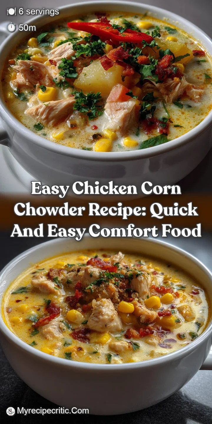 Easy Chicken Corn Chowder Recipe: Quick and Easy Comfort Food