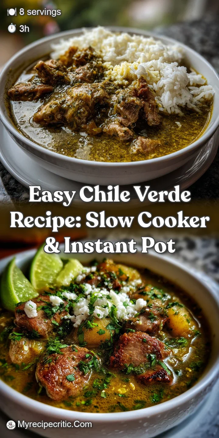 Easy Chile Verde Recipe: Slow Cooker & Instant Pot