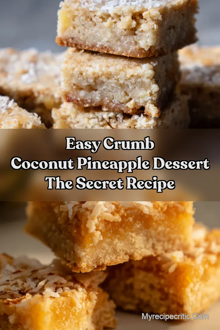 Easy Crumb Coconut Pineapple Dessert The Secret Recipe