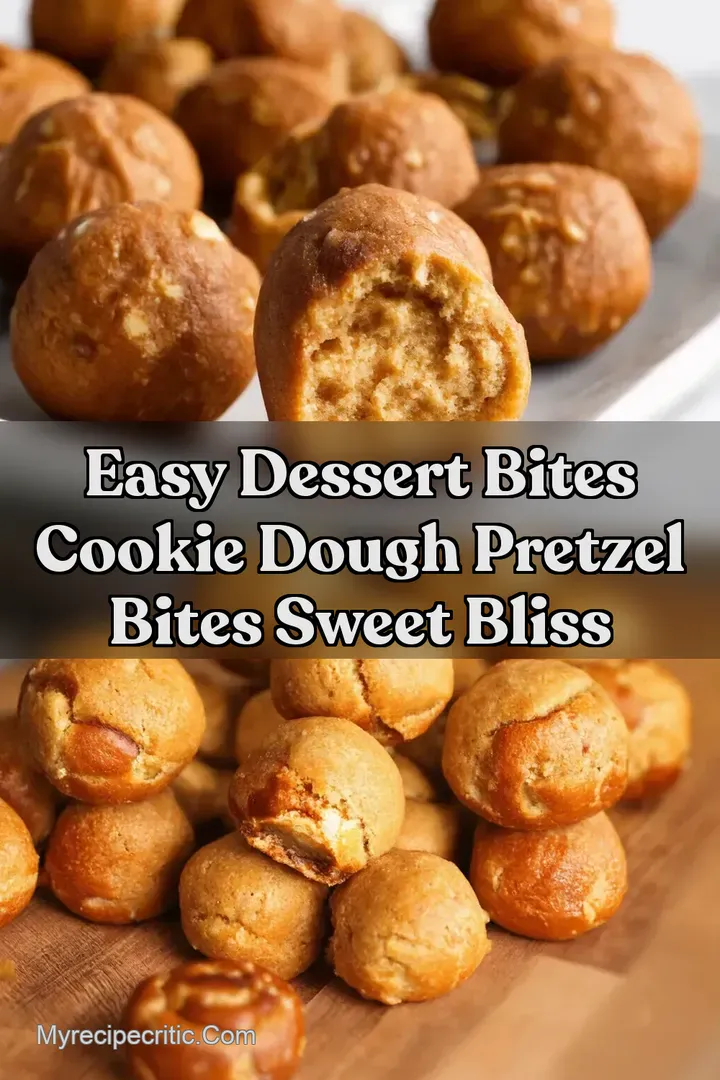 Easy Dessert Bites Cookie Dough Pretzel Bites Sweet Bliss
