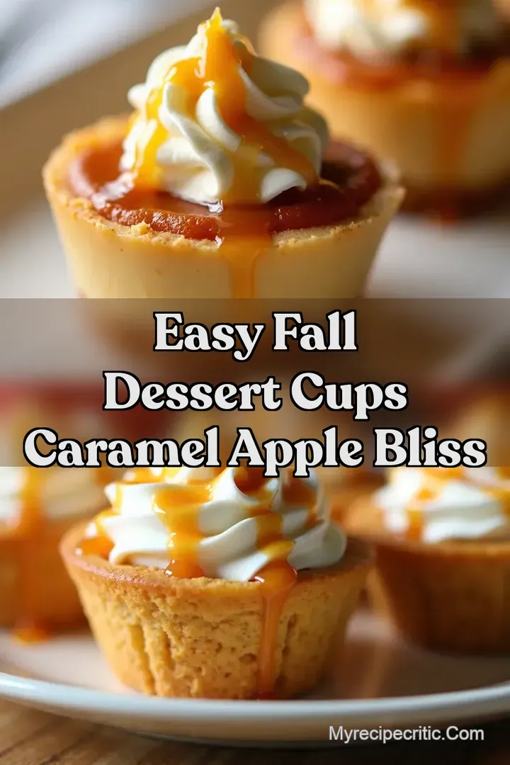 Easy Fall Dessert Cups Caramel Apple Bliss