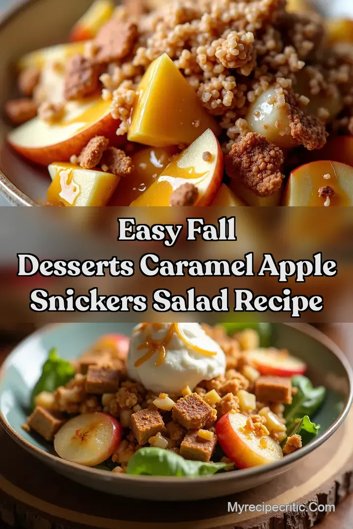Easy Fall Desserts Caramel Apple Snickers Salad Recipe