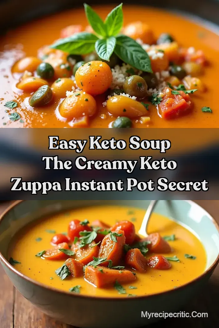 Easy Keto Soup The Creamy Keto Zuppa Instant Pot Secret