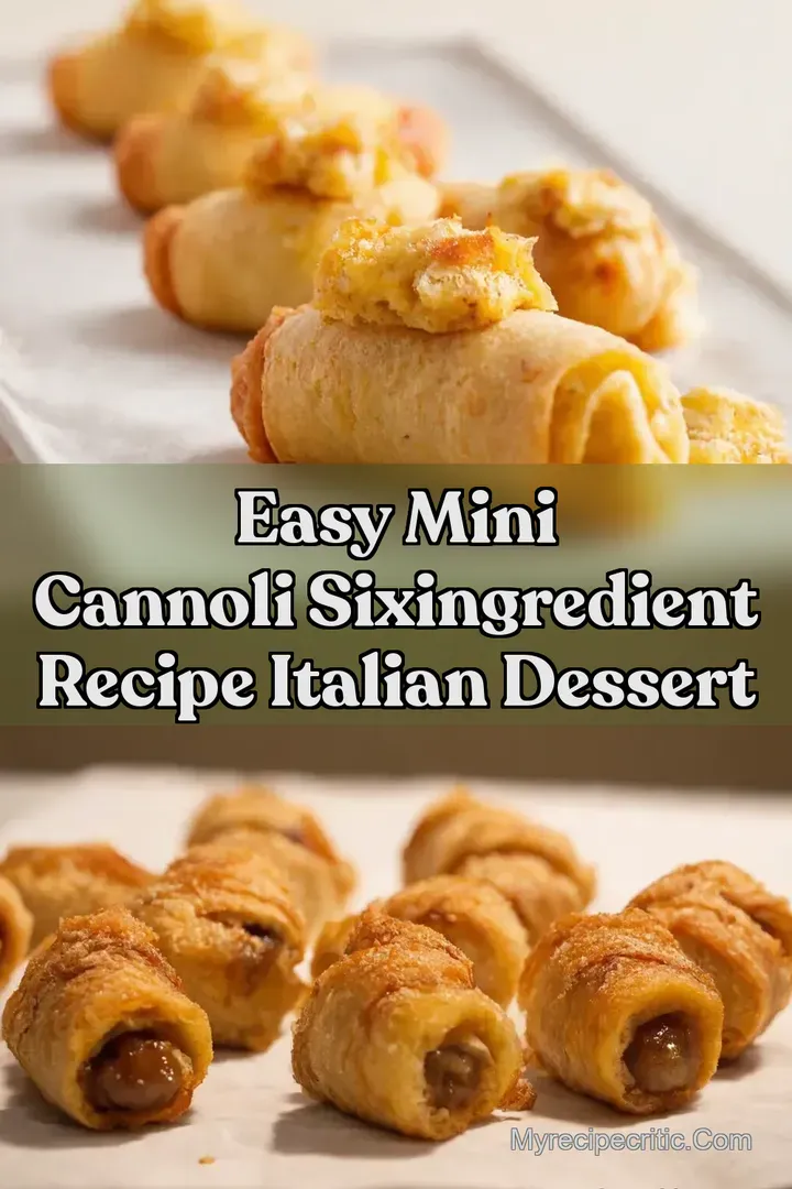 Easy Mini Cannoli SixIngredient Recipe Italian Dessert