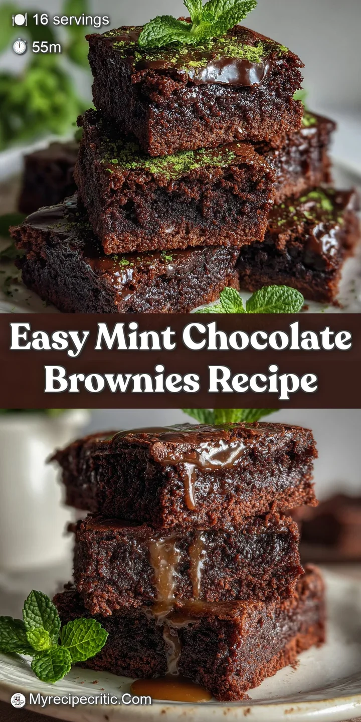 Close-up of a mint chocolate brownie, revealing its moist crumb and glistening, decadent, green-swirled frosting.