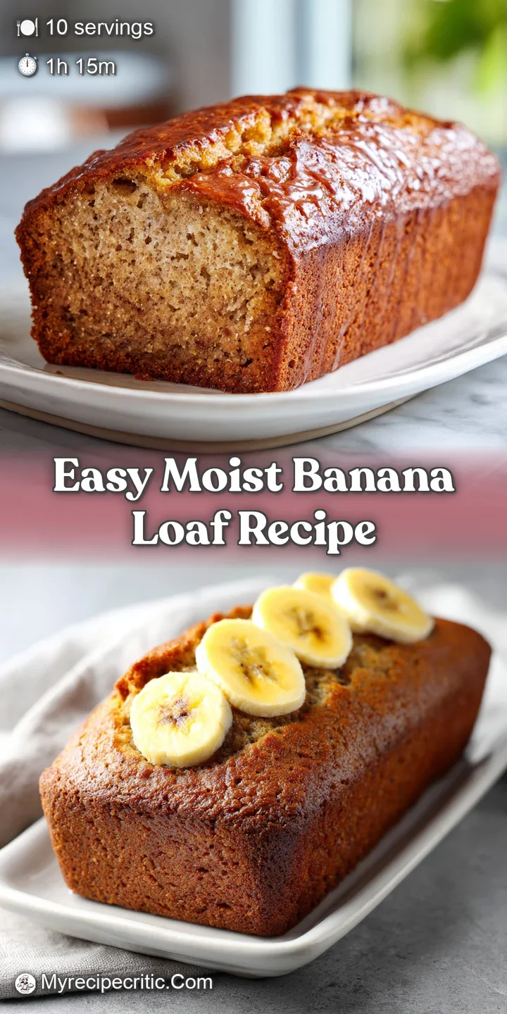 Close-up of banana bread slice revealing moist texture; rich color & visible banana pieces promise sweet flavor.