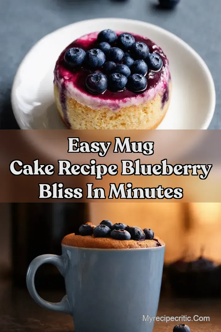 Easy Mug Cake Recipe Blueberry Bliss in Minutes