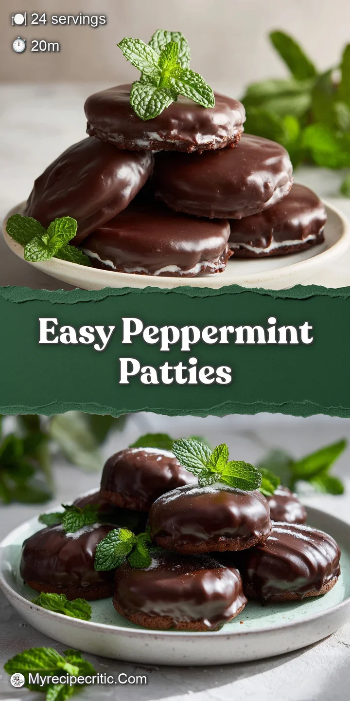 Close-up of a peppermint patty. The dark chocolate shell is smooth, rich with color, and the creamy white filling swirls s...