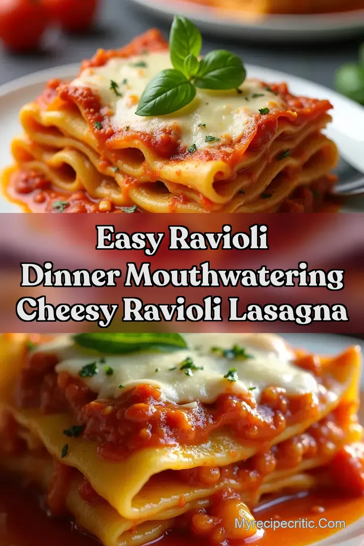 Easy Ravioli Dinner Mouthwatering Cheesy Ravioli Lasagna