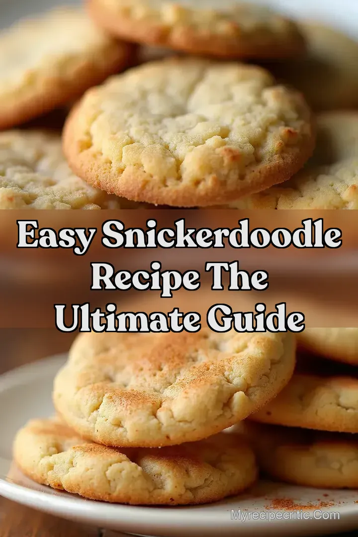 Easy Snickerdoodle Recipe The Ultimate Guide