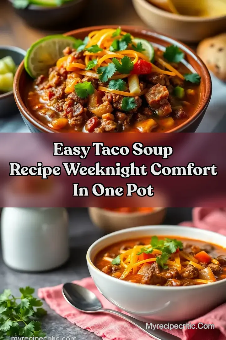Easy Taco Soup Recipe Weeknight Comfort in One Pot
