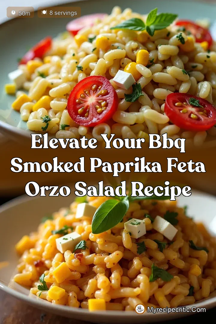 Elevate Your BBQ Smoked Paprika Feta Orzo Salad Recipe