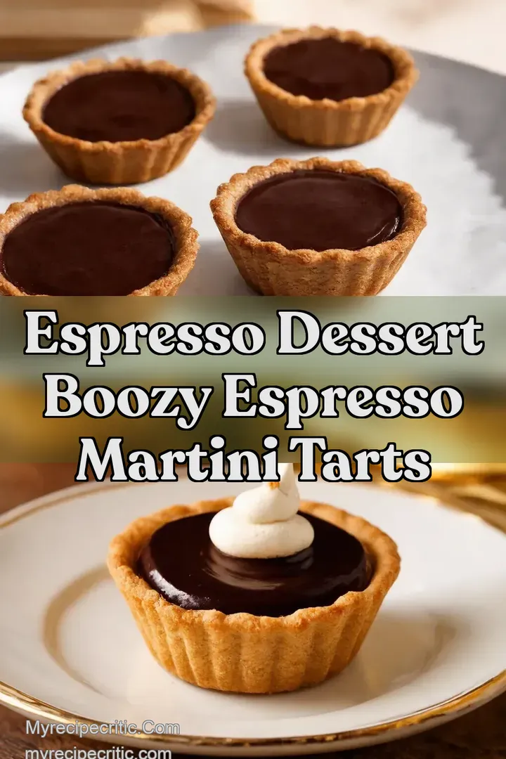 Espresso Dessert Boozy Espresso Martini Tarts