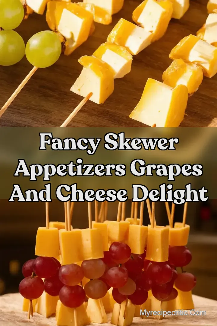 Fancy Skewer Appetizers Grapes and Cheese Delight