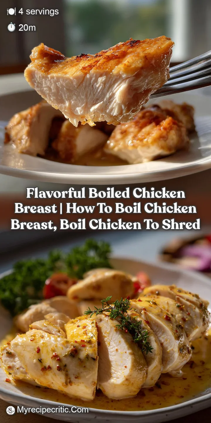 Flavorful Boiled Chicken Breast | How To Boil Chicken Breast Boil Chicken To Shred