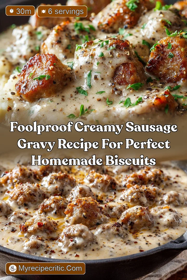Foolproof Creamy Sausage Gravy Recipe for Perfect Homemade Biscuits