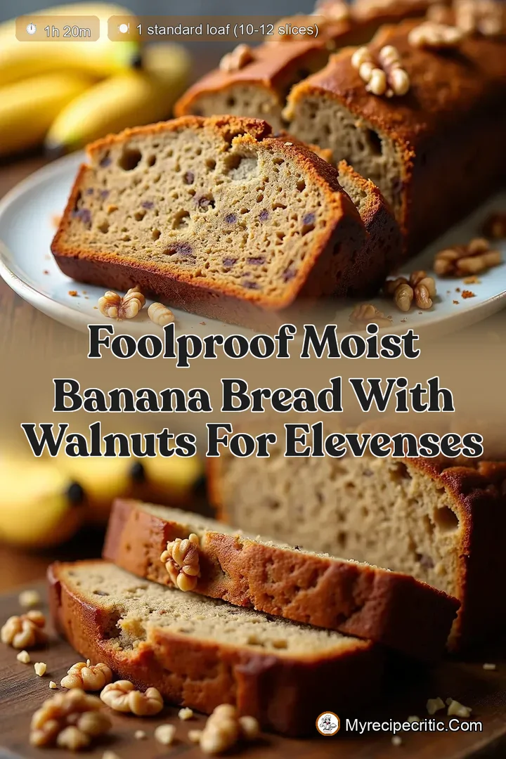 Foolproof Moist Banana Bread with Walnuts for Elevenses