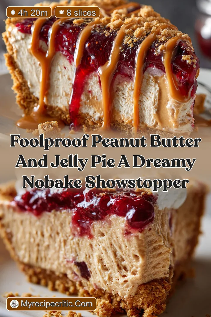 Foolproof Peanut Butter and Jelly Pie A Dreamy NoBake Showstopper