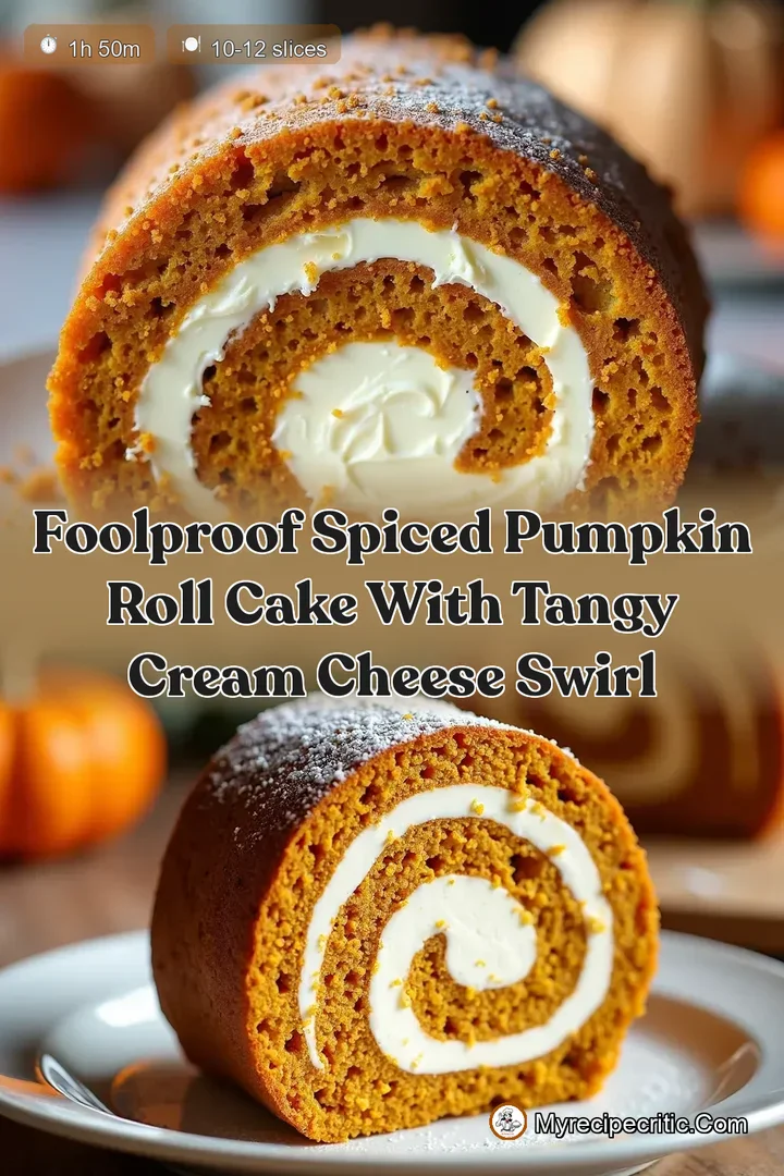 Foolproof Spiced Pumpkin Roll Cake with Tangy Cream Cheese Swirl
