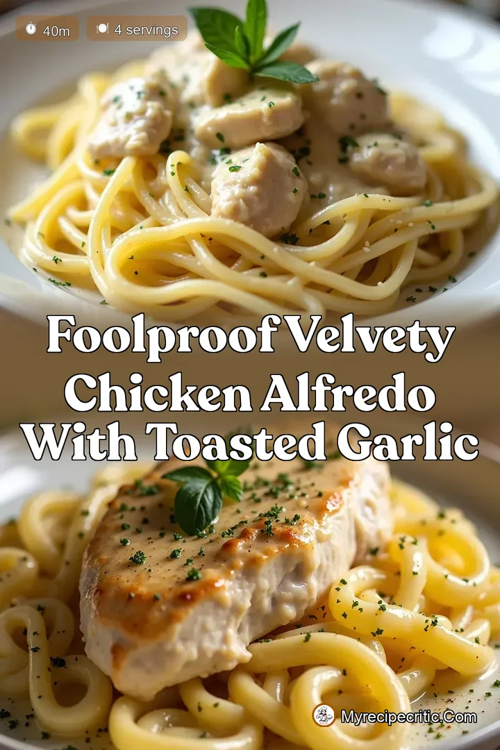 Foolproof Velvety Chicken Alfredo with Toasted Garlic