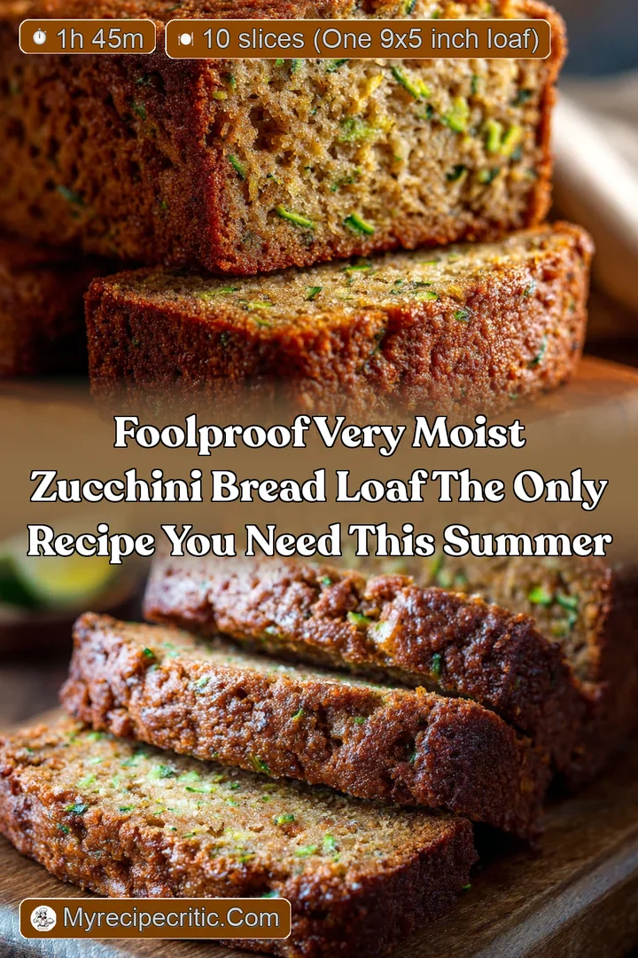 Foolproof Very Moist Zucchini Bread Loaf The Only Recipe You Need This Summer