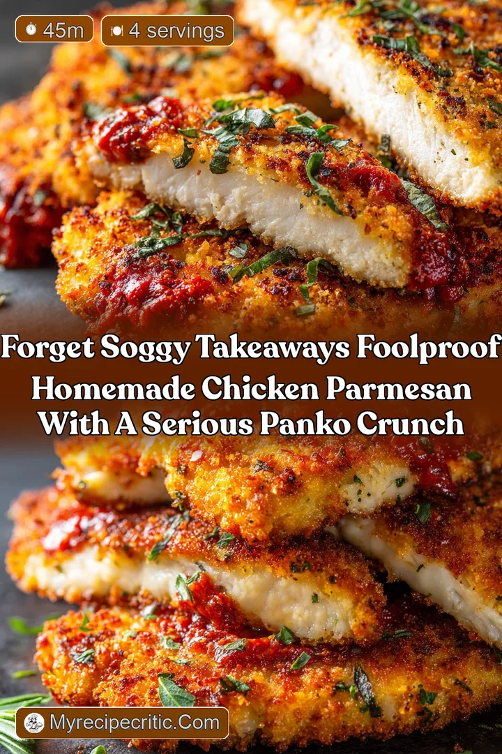 Forget soggy takeaways Foolproof Homemade Chicken Parmesan with a Serious Panko Crunch